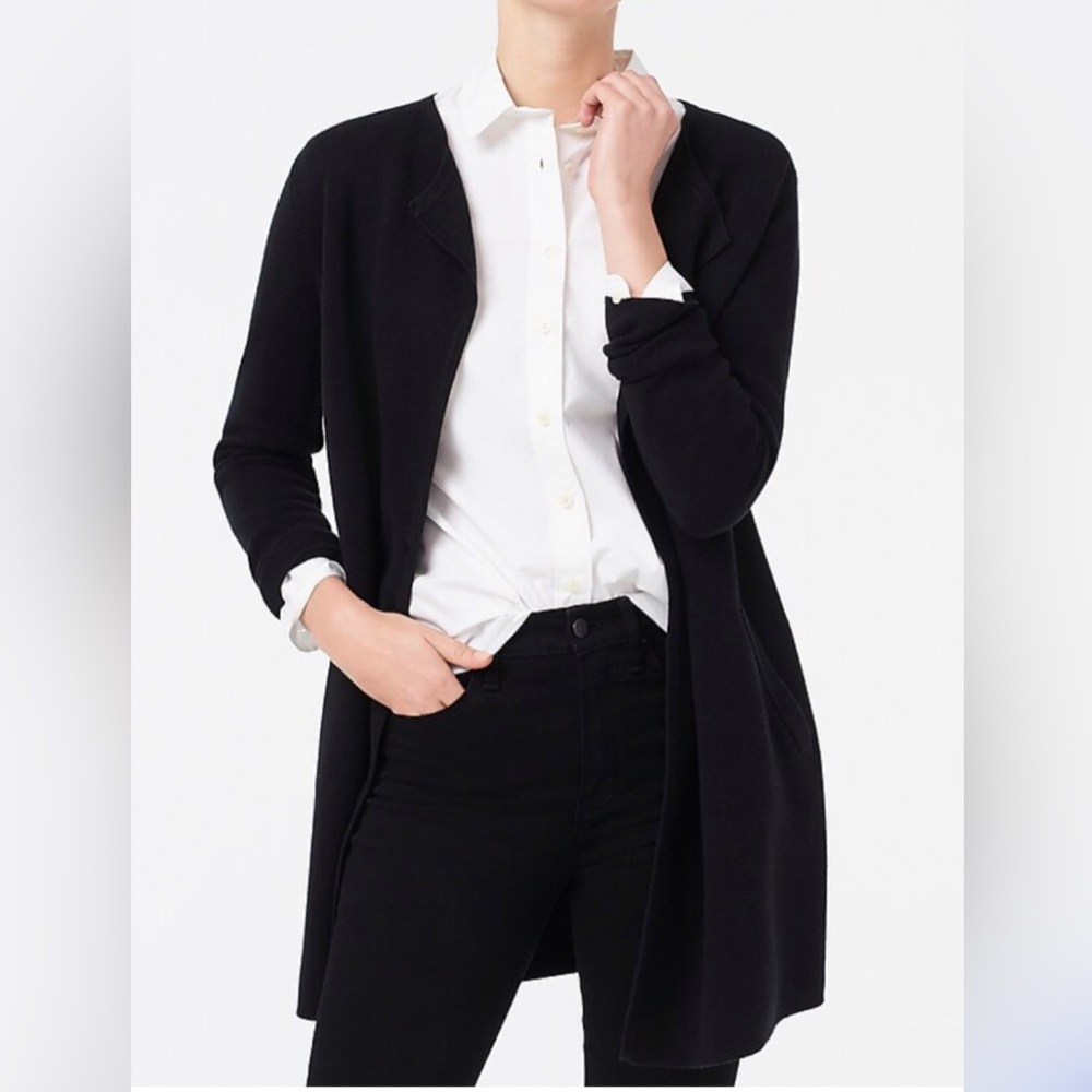 J. Crew Black Vanessa Sweater Jacket Size Small